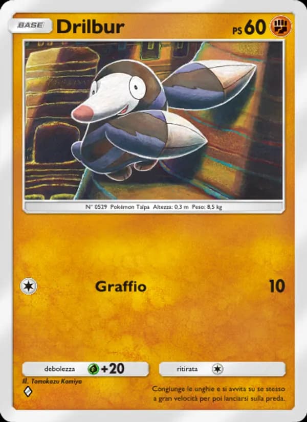 Drilbur card in Italian