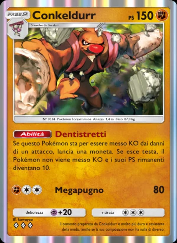 Conkeldurr card in Italian