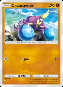Crabrawler card in Italian