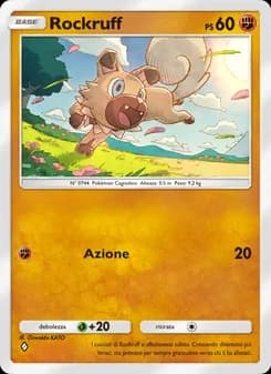 Rockruff card in Italian
