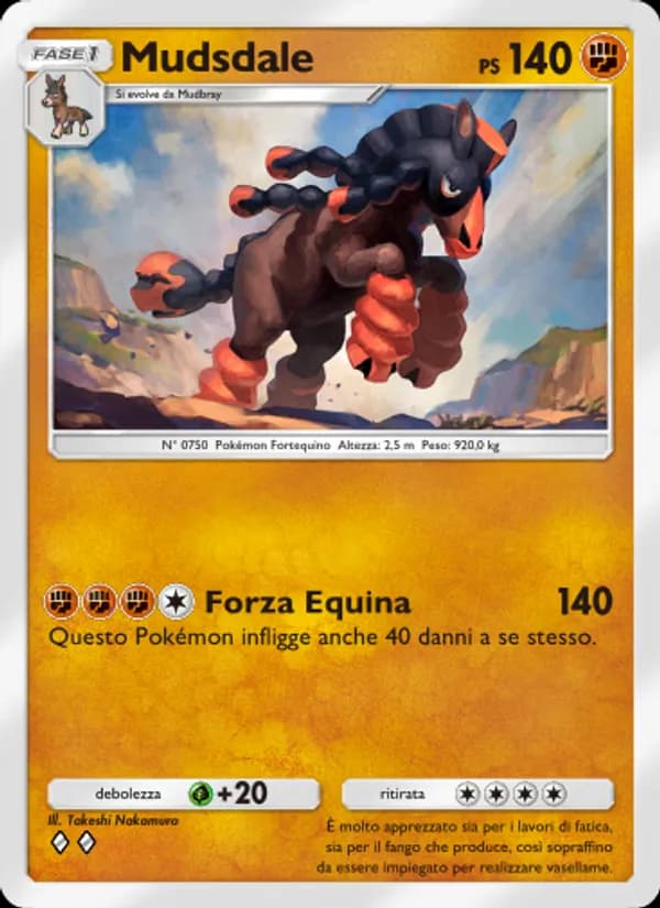 Mudsdale card in Italian
