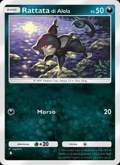 Rattata di Alola card in Italian