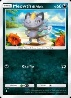 Meowth di Alola card in Italian