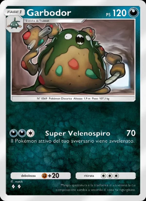 Garbodor card in Italian