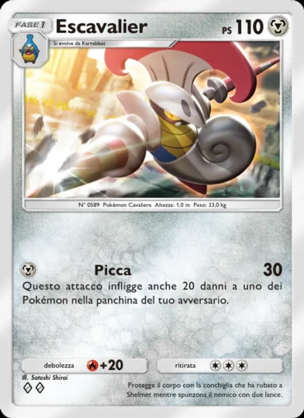 Escavalier card in Italian