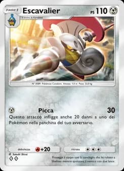 Escavalier card in Italian