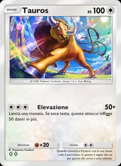 Tauros card in Italian