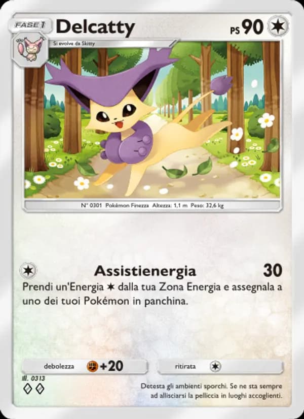 Delcatty card in Italian