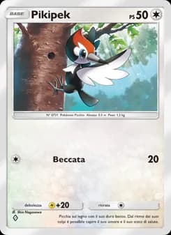 Pikipek card in Italian