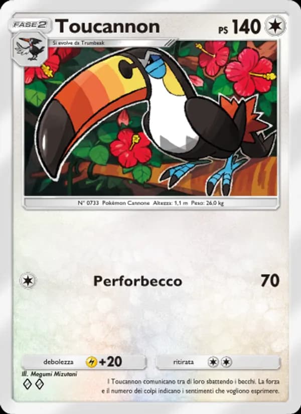 Toucannon card in Italian