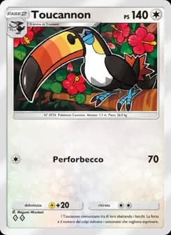 Toucannon card in Italian