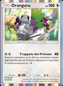 Oranguru card in Italian