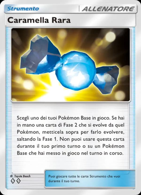 Caramella Rara card in Italian