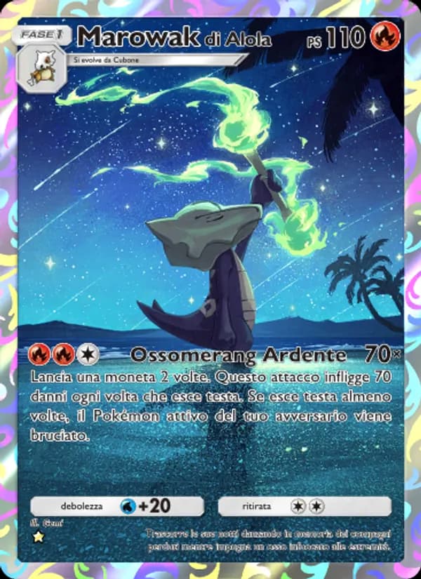 Marowak di Alola card in Italian