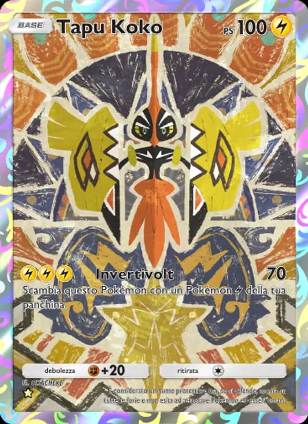 Tapu Koko card in Italian