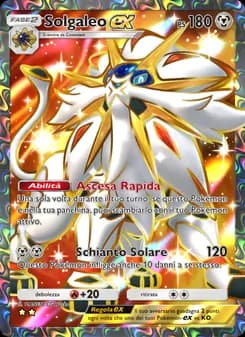 Solgaleo-ex card in Italian