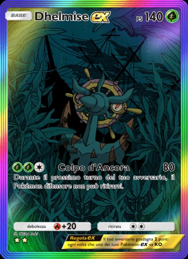 Dhelmise-ex card in Italian