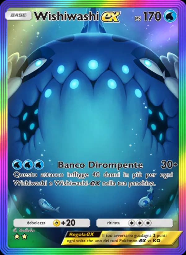 Wishiwashi-ex card in Italian
