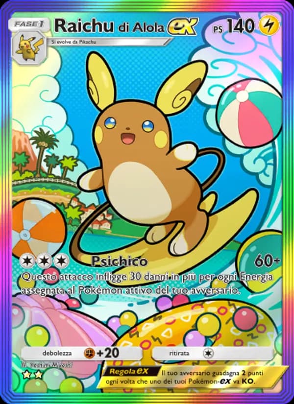 Raichu di Alola-ex card in Italian