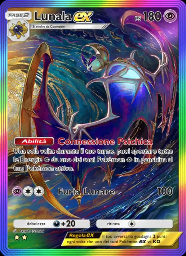 Lunala-ex card in Italian