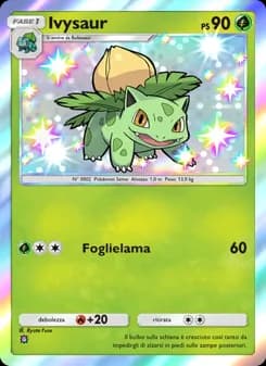 Ivysaur card in Italian