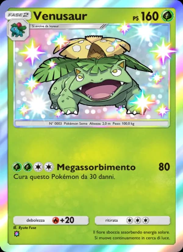 Venusaur card in Italian