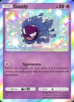 Gastly card in Italian