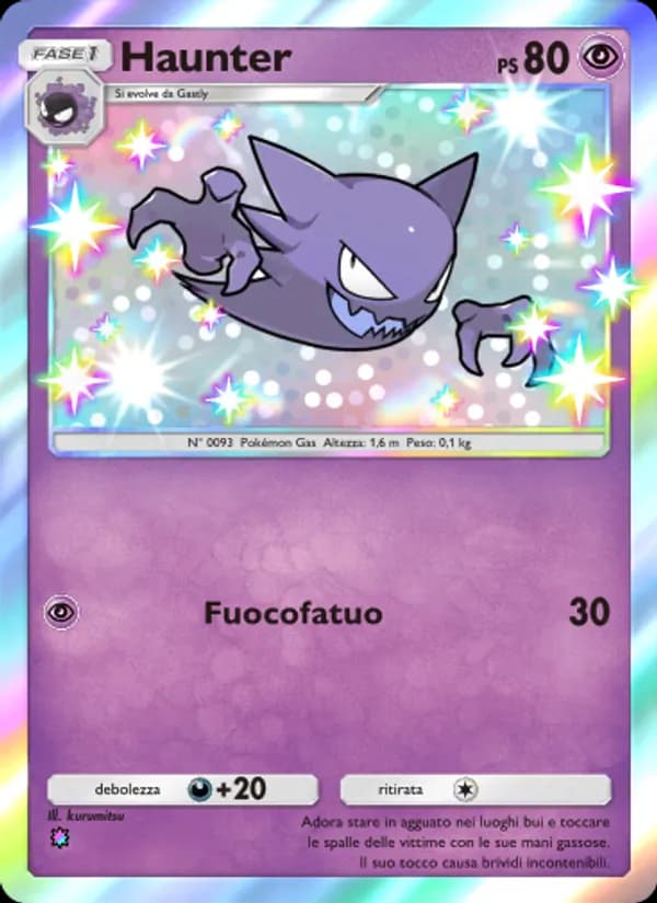 Haunter card in Italian