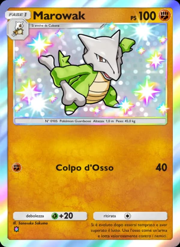 Marowak card in Italian