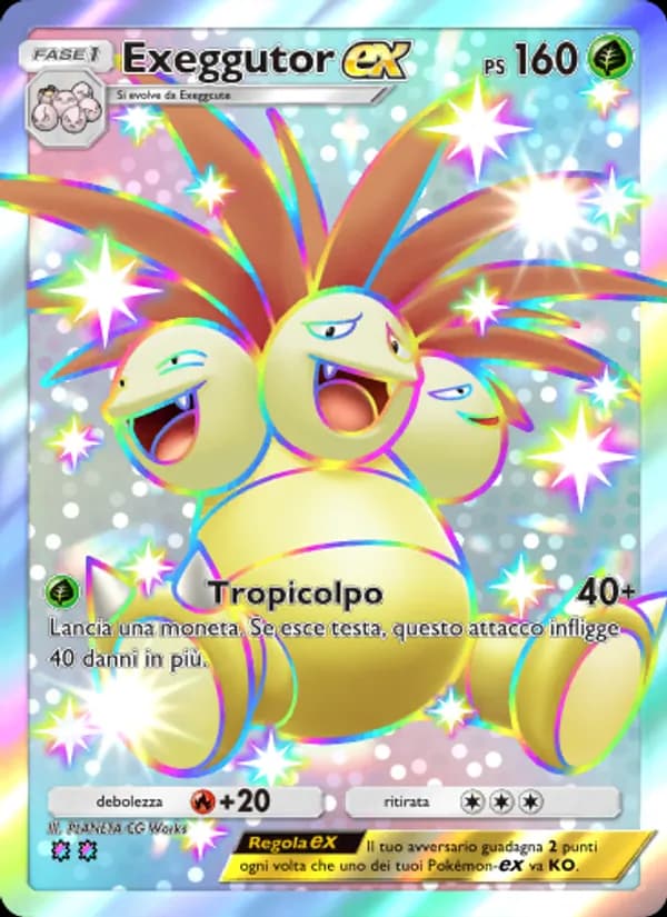 Exeggutor-ex card in Italian