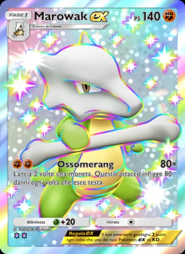 Marowak-ex card in Italian