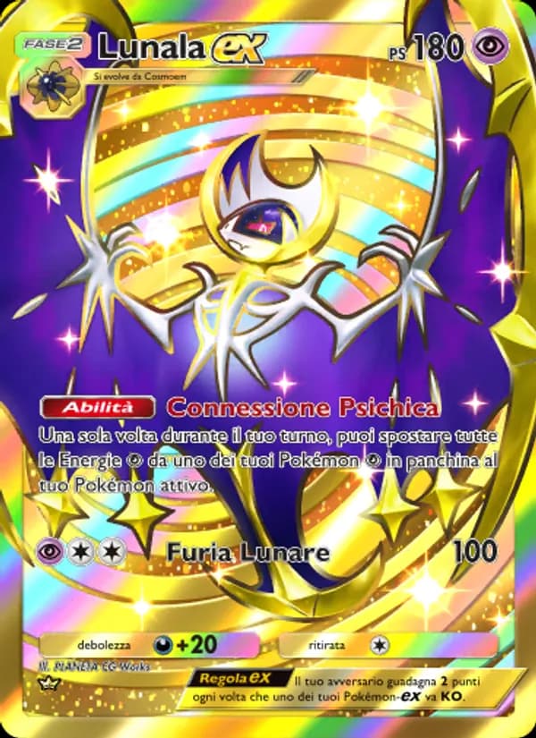 Lunala-ex card in Italian