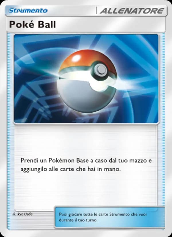 Poké Ball card in Italian