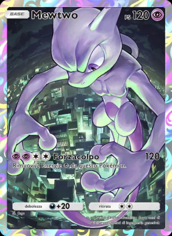 Mewtwo card in Italian