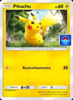 Pikachu card in Italian