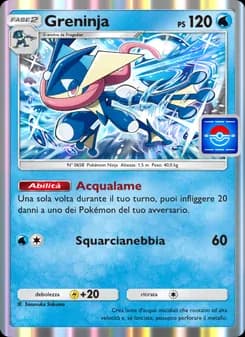 Greninja card in Italian