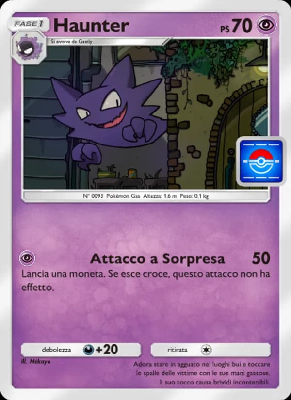 Haunter card in Italian