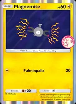 Magnemite card in Italian