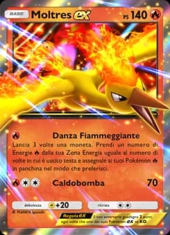 Moltres-ex card in Italian