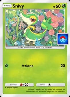 Snivy card in Italian