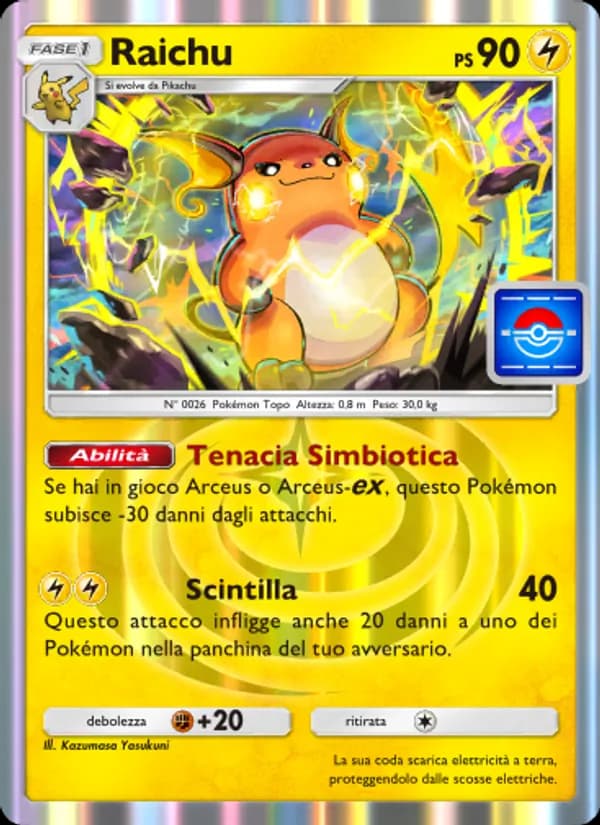 Raichu card in Italian