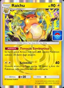 Raichu card in Italian