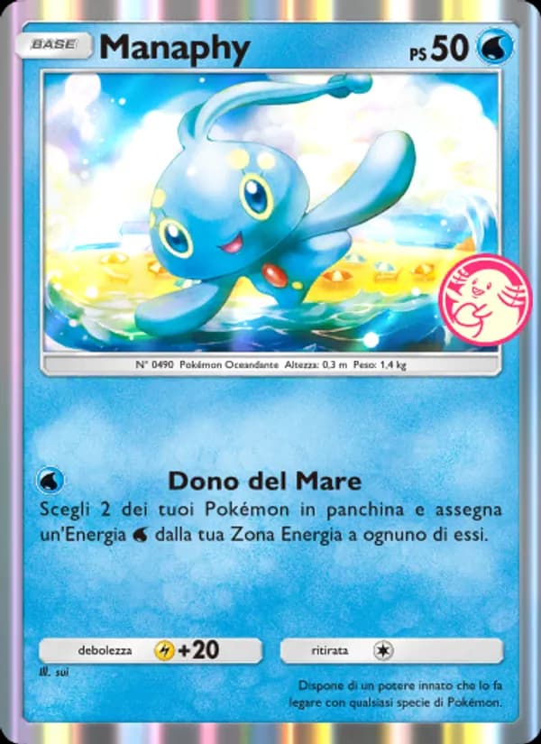 Manaphy card in Italian