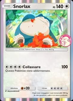Snorlax card in Italian