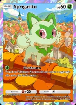 Sprigatito card in Italian
