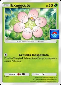 Exeggcute card in Italian