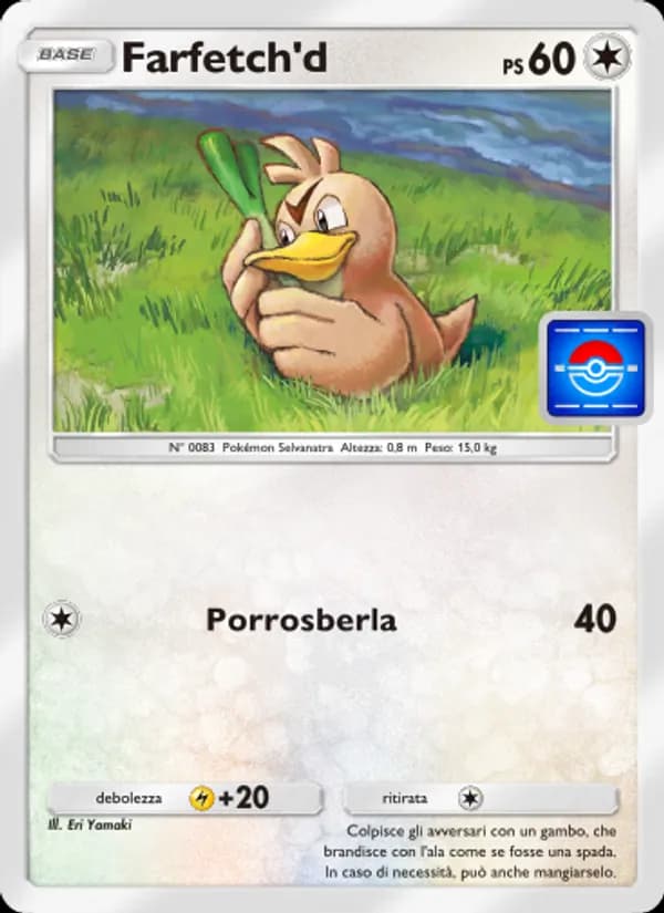 Farfetch'd card in Italian