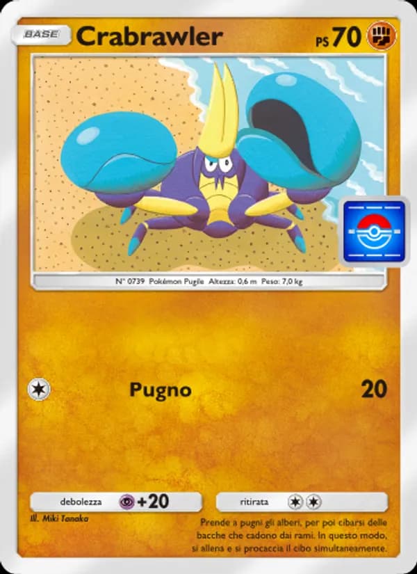 Crabrawler card in Italian
