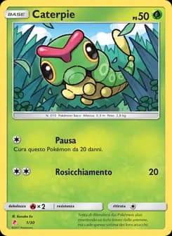 Caterpie card in Italian