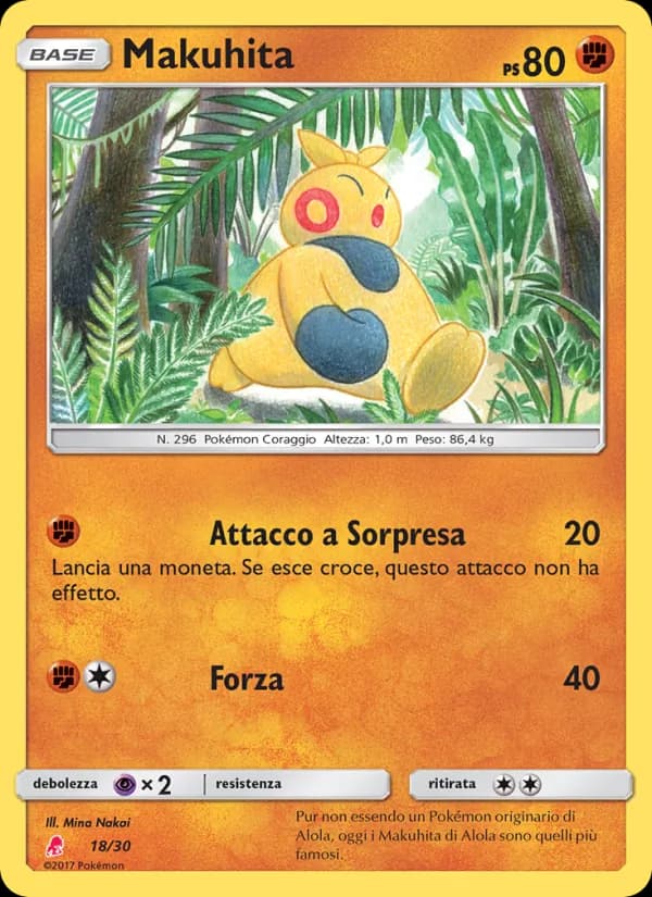 Makuhita card in Italian